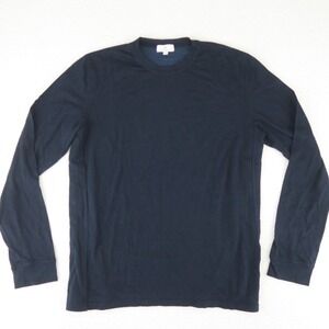 Adriano Goldschmied AG Long Sleeve Crew Neck Shirt Men's Medium Navy Blue